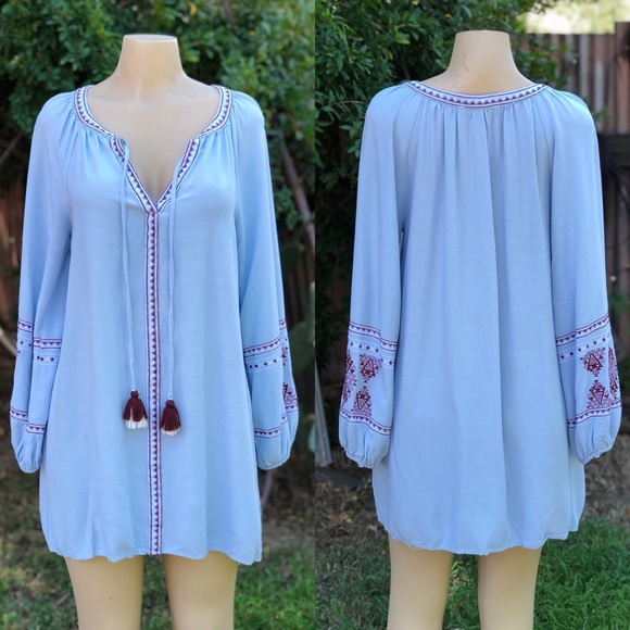 Blue Rain Dresses & Skirts - Blue Rain Boho Dress/Top LARGE